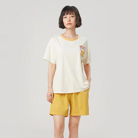 都市丽人32支CVC单面薄短袖家居服睡衣LH32D3