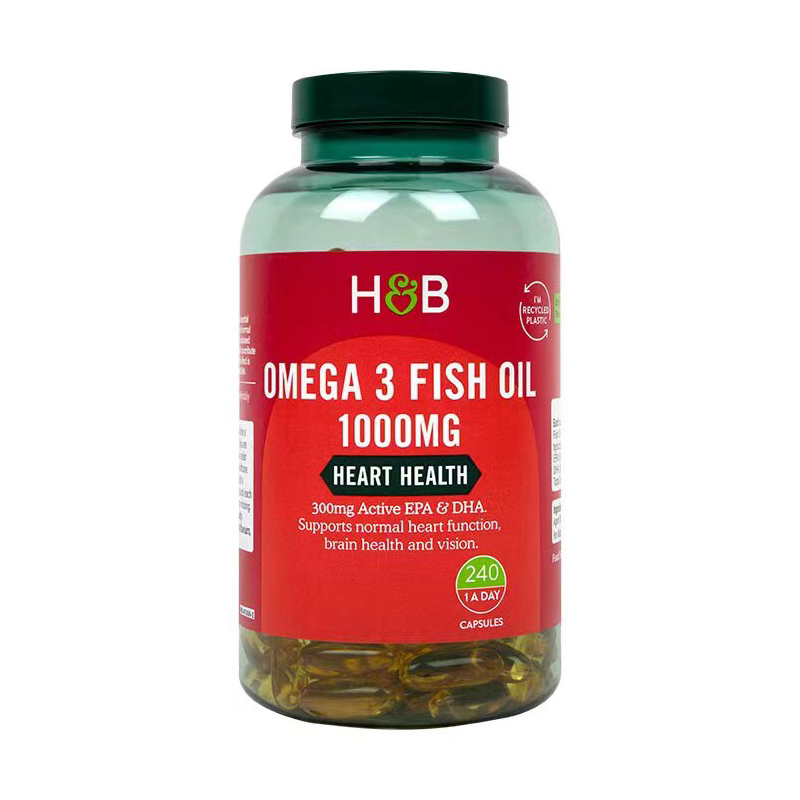 HOLLAND&BARRETT荷柏瑞Omega3深海鱼油胶囊 1000mg 240粒/瓶