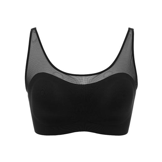 都市丽人Vbra内衣无尺码薄3/4杯泳布文胸三排无钢圈LB367K 商品图3