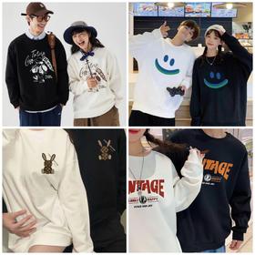 【YW】无忧购情侣印花04系列320克毛圈卫衣（截单后7天发货)25年清仓捡漏