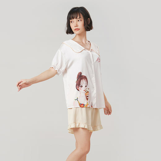都市丽人冰雪丝薄短袖家居服睡衣LH31A3 商品图1