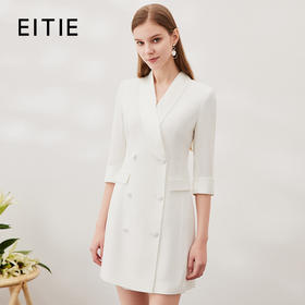 EITIE爱特爱夏季新款显瘦通勤百搭时尚收腰西装连衣裙7007717