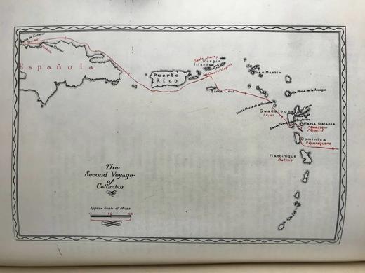 限量版毛边本！1930年 哥伦布航海记 5幅地图 布面精装16开 商品图6