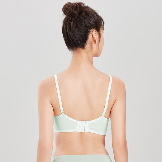 都市丽人WISECOOL常规内衣B杯薄3/4杯蕾丝文胸三排树脂胶圈LB32D1 商品图2