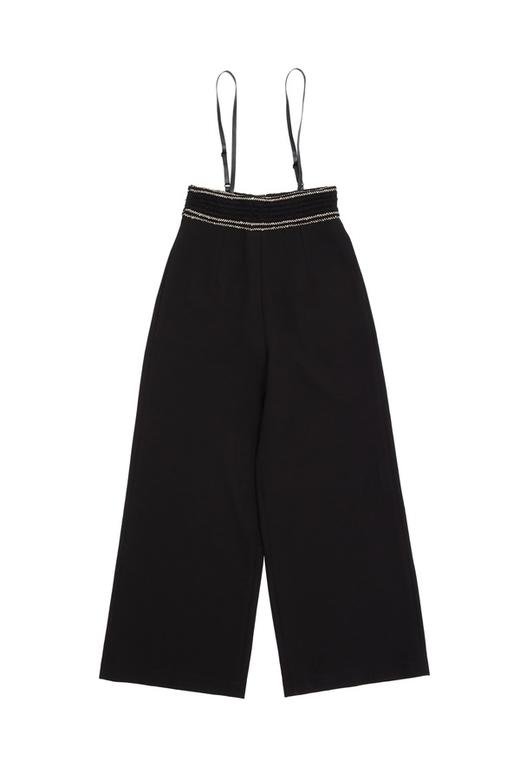 AVA 黑色阔腿背带裤 5956 商品图4