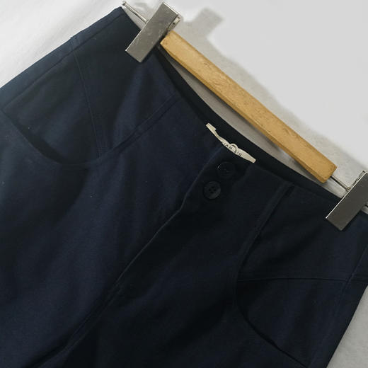 VIVIAN LIU R2315008春女装新款微弹力高腰斜插兜时尚百搭女裤 商品图2