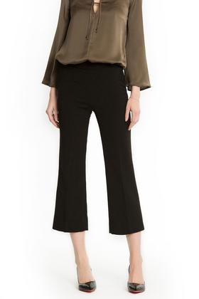 Monki 黑色微喇九分裤 1253