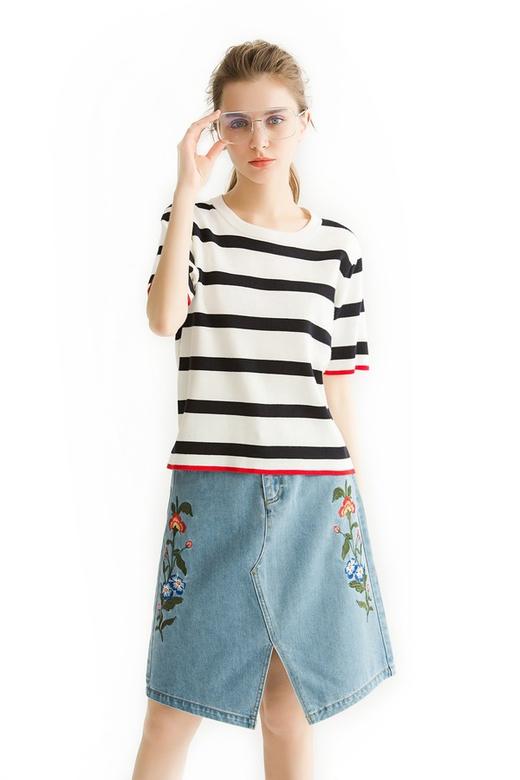 ZARA 撞色条纹圆领针织衫 1514 商品图0