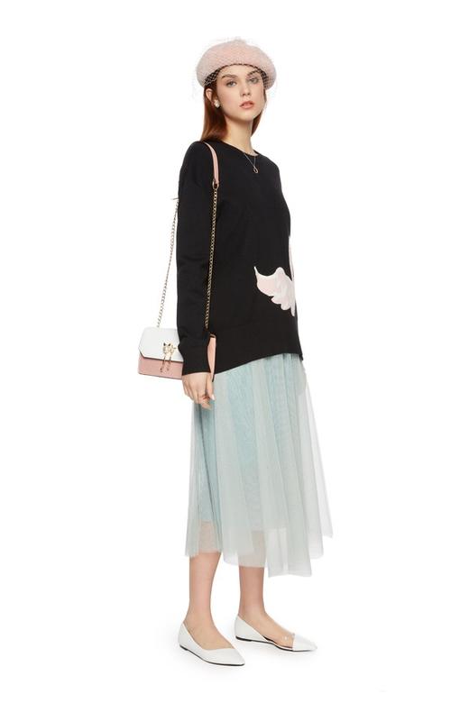 SUMMER & SAGE 粉蓝色半透视纱裙 5609 商品图3