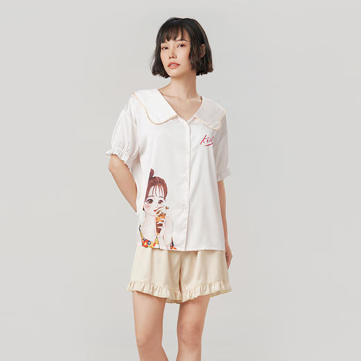 都市丽人冰雪丝薄短袖家居服睡衣LH31A3 商品图0