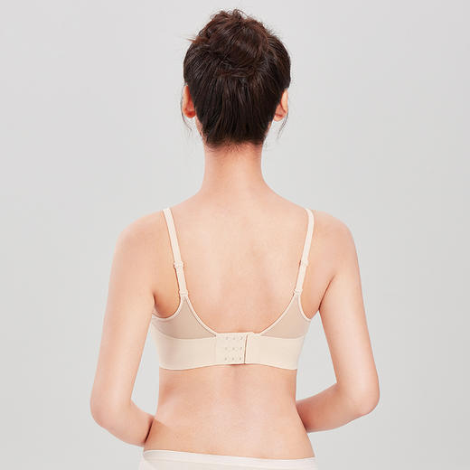 都市丽人Vbra内衣无尺码薄3/4杯泳布文胸三排无钢圈LB367K 商品图0