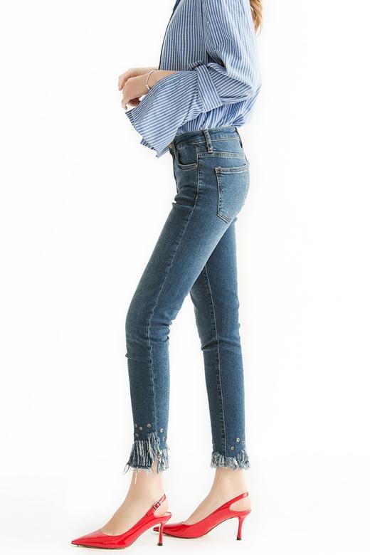 ZARA 毛边直筒九分牛仔裤 1513 商品图1