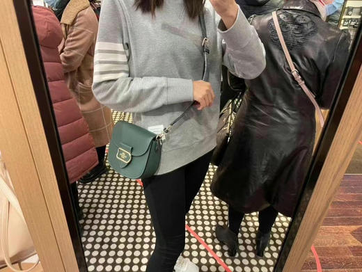 25折‼️💰999直邮到手✈️Coach新款morgan马鞍包斜挎包‼️复古墨绿色牛皮 商品图8