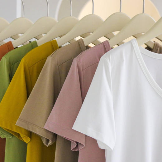 女士V领索罗纳凉感科技面料短袖 商品图2