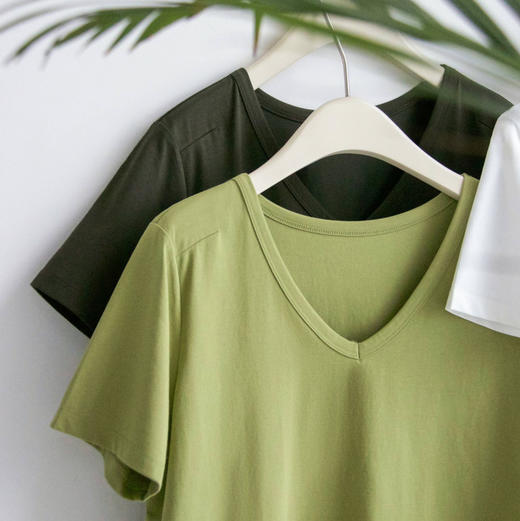 女士V领索罗纳凉感科技面料短袖 商品图5