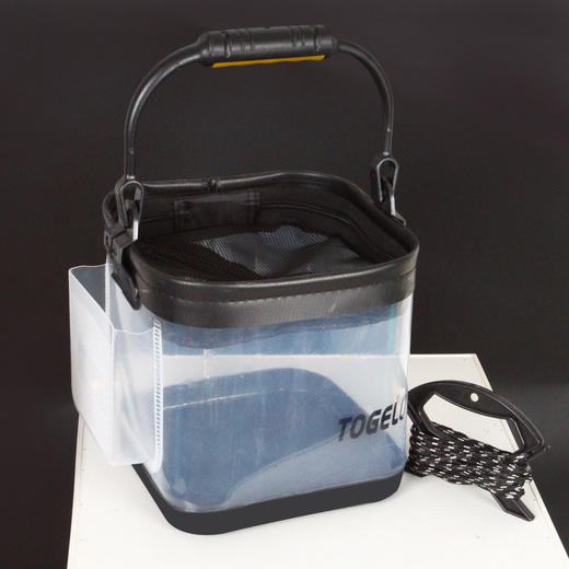 透明打水桶加厚EVA材质活鱼桶小鱼箱装鱼桶钓鱼桶垂钓包渔具批发 商品图0
