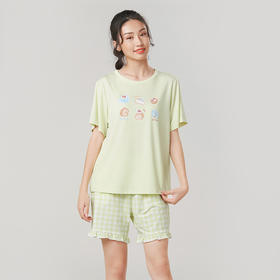 都市丽人牛奶丝拉架薄短袖家居服睡衣LH32C9