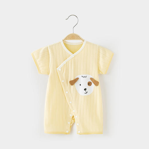 新生儿衣服婴儿短袖连体衣夏季男女宝宝和尚服夏薄款无骨哈衣爬服 商品图3