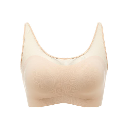 都市丽人Vbra内衣无尺码薄3/4杯泳布文胸三排无钢圈LB367K 商品图5