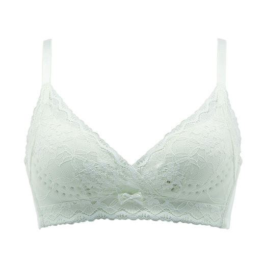 都市丽人WISECOOL常规内衣B杯薄3/4杯蕾丝文胸三排树脂胶圈LB32D1 商品图3