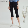 VIVIAN LIU R2315008春女装新款微弹力高腰斜插兜时尚百搭女裤 商品缩略图0