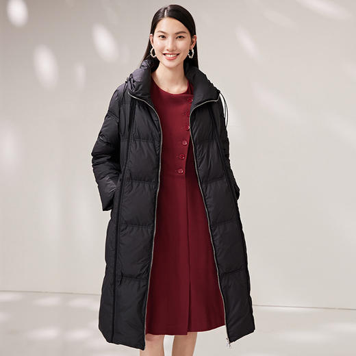 EITIE爱特爱纯色茧型保暖翻领羽绒服舒适柔软百搭显瘦冬新款D2211005 商品图7