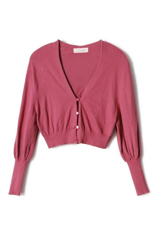 Snidel 桃红色宫廷风针织开衫 1508 商品图4