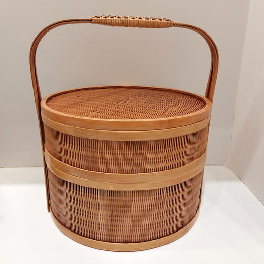 清香提篮（平圆盖）竹编 商品图0