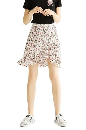 NEW LOOK 粉色碎花不规则半裙 1668