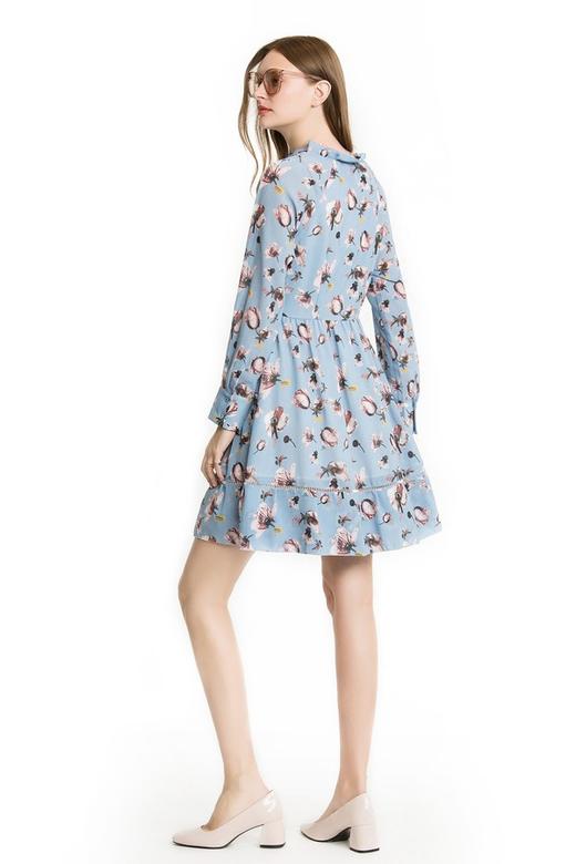 LILY 粉蓝色花卉连衣裙 1481 商品图3