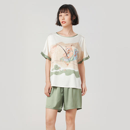 都市丽人冰雪丝薄短袖家居服睡衣LH32F6 商品图0