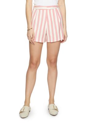 AVA 粉白条纹高腰短裤 5709