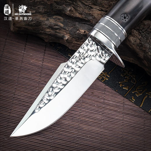 汉道单兵户外战术直刀黑檀木手柄防身战术刀 商品图9