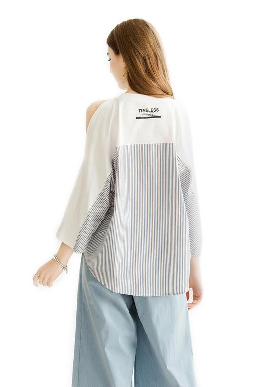 JUCY JUDY 条纹拼接挖肩T恤 1244 商品图2