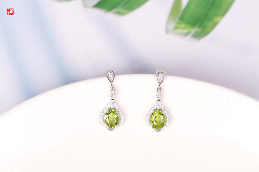 [ 流影 ] 橄榄石耳坠 商品图0