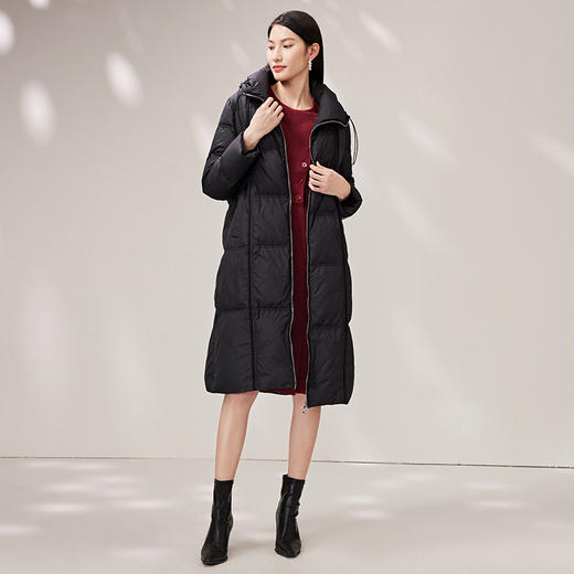 EITIE爱特爱纯色茧型保暖翻领羽绒服舒适柔软百搭显瘦冬新款D2211005 商品图8