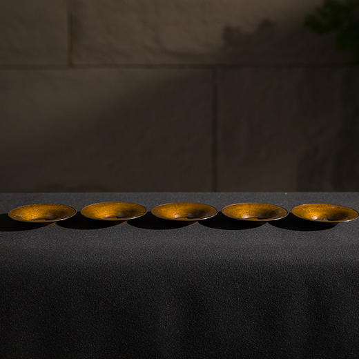 金沙纹圆铜杯托（五客） 商品图0