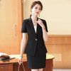 XZ-HJ1844春夏季职业装女裙套装修身短袖西服正装文员工作服小西装女 商品缩略图1