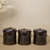 黑漆朱彩汉式罐一组（三件） 商品缩略图0