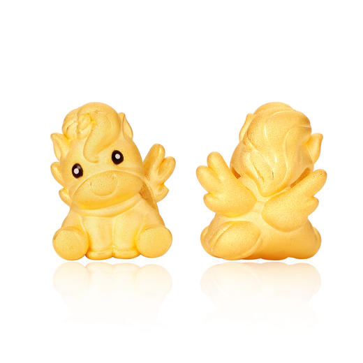 MEMORA诗普琳迷幻森林足金黄金独角兽转运珠HP537401 商品图0