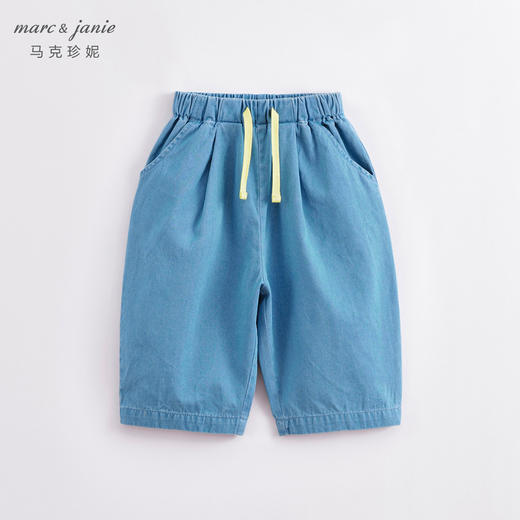 马克珍妮夏装新款 男童舒适全棉牛仔宽松七分裤230970 商品图2