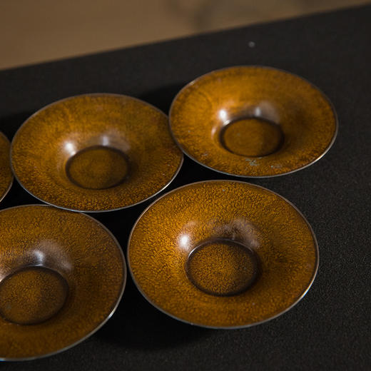 金沙纹圆铜杯托（五客） 商品图2
