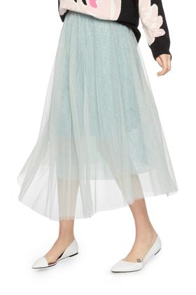 SUMMER & SAGE 粉蓝色半透视纱裙 5609