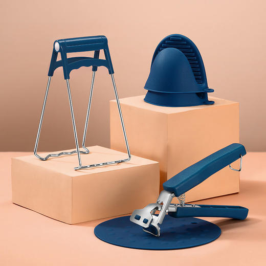 「六件套！防烫组合」防烫夹提盘器取碗夹 耐高温防滑碗防滑不锈钢碟夹厨房用品 商品图0