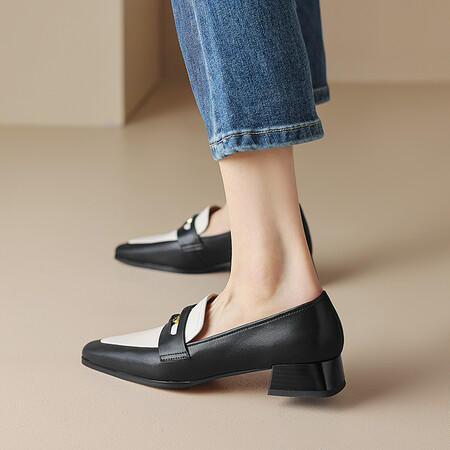 时尚潮流，真皮低跟单鞋HBP-5088 商品图3