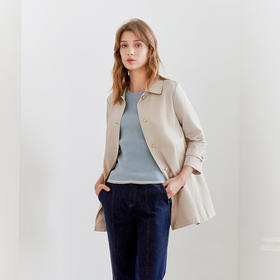 【单排扣中长款外套】23年春夏新品女士时尚通勤防风西装外套