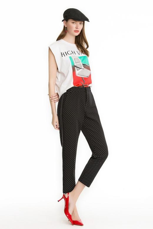 ZARA 高腰波点九分裤 1517 商品图1