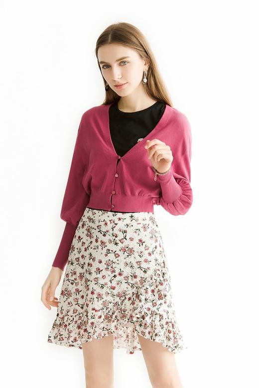 Snidel 桃红色宫廷风针织开衫 1508 商品图0