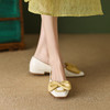 优雅百搭，蝴蝶结经典款低跟单鞋OFSM6691-1 商品缩略图7