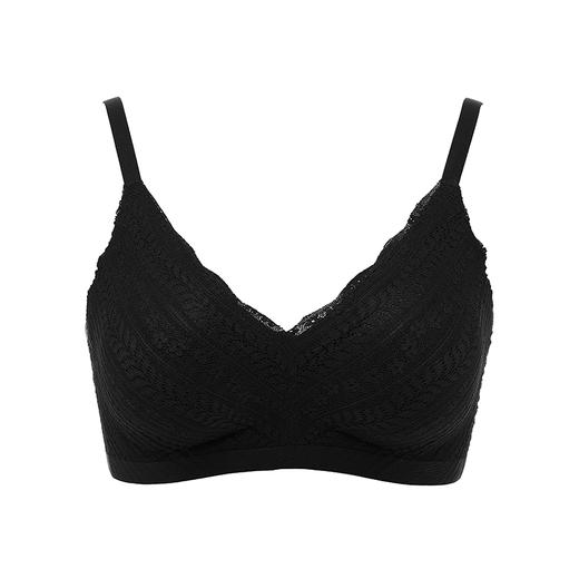 都市丽人Vbra内衣无尺码中厚3/4杯蕾丝文胸三排无钢圈LB362K 商品图5